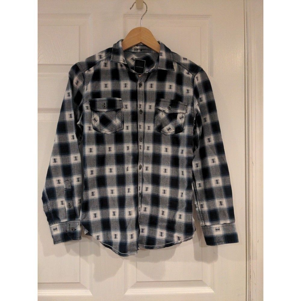 Shirt button down flannel burnside boys size L